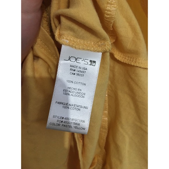 NWT Joe's Jeans Peggy Peplum Ruffled Hem Short Sleeve Top - Yellow Size XS - Picture 6 of 6